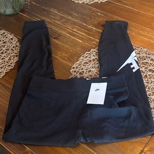 Nike Women’s Black Leggings with White Nike Detail